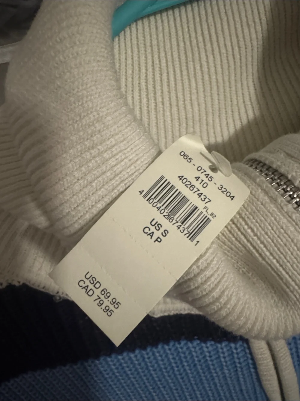 Aerie Oversized Striped Half-Zip Sweater NWT size small - Picture 4 of 4
